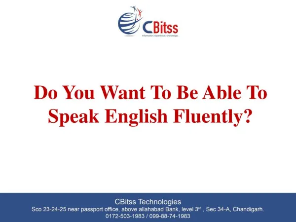 Do you want to able to speak english fluently?