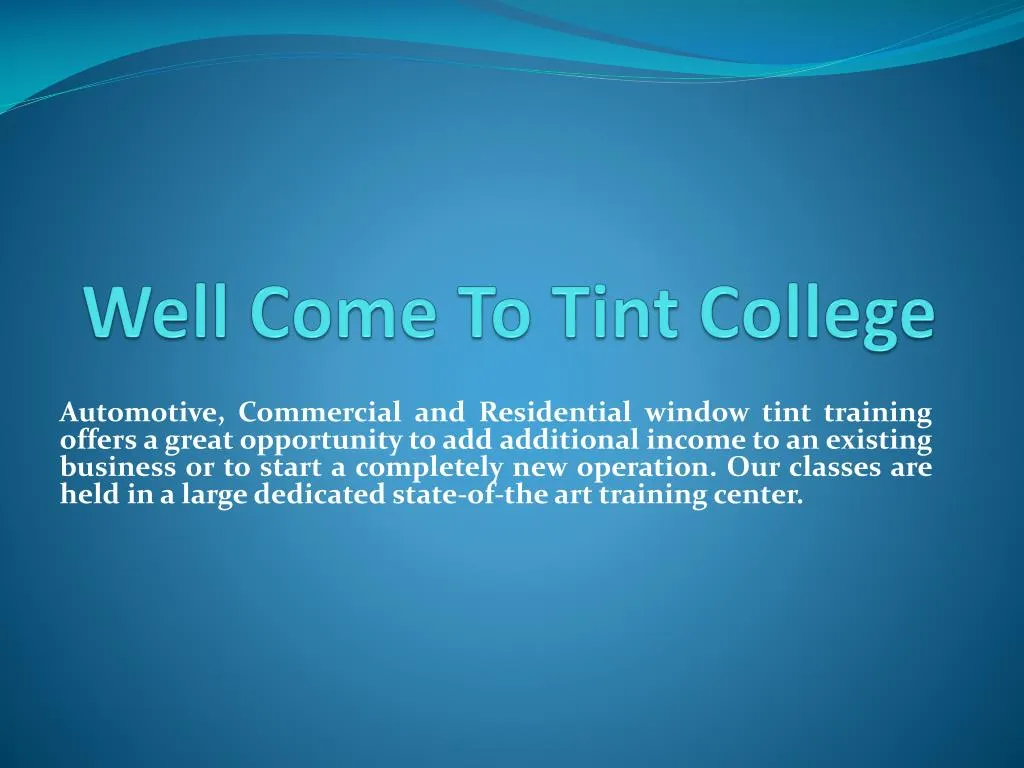 well come to tint college
