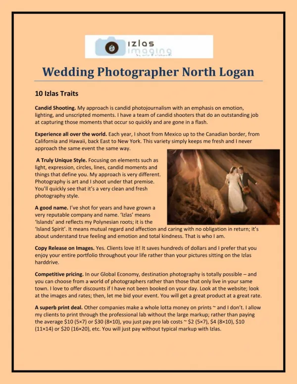 Wedding Photographer North Logan