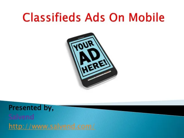 Classifieds Ads On Mobile