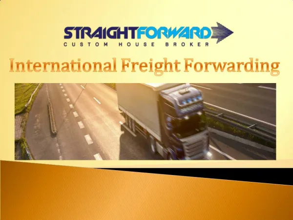 International Freight Forwarding