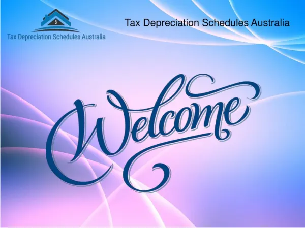 Tax Depreciation Schedules Australia for Depreciation Report.