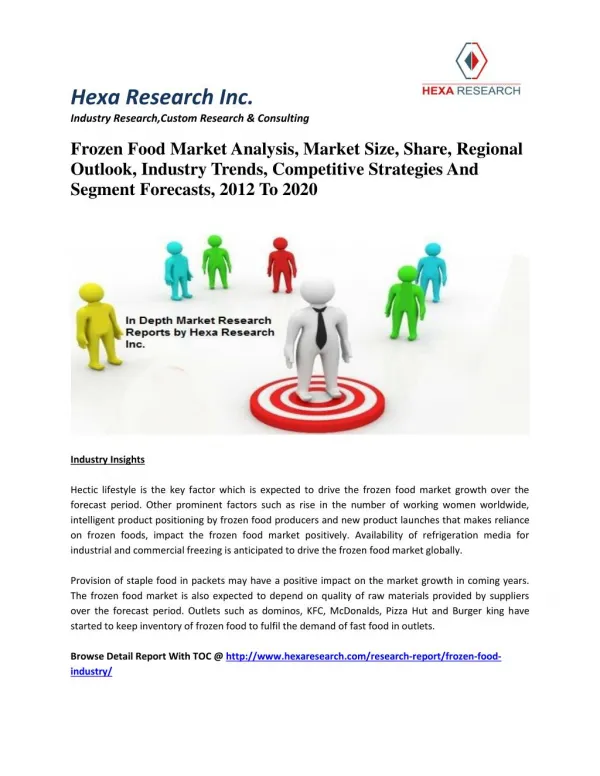 Frozen Food Market Analysis, Market Size, Share, Regional Outlook, Industry Trends, Competitive Strategies And Segment F