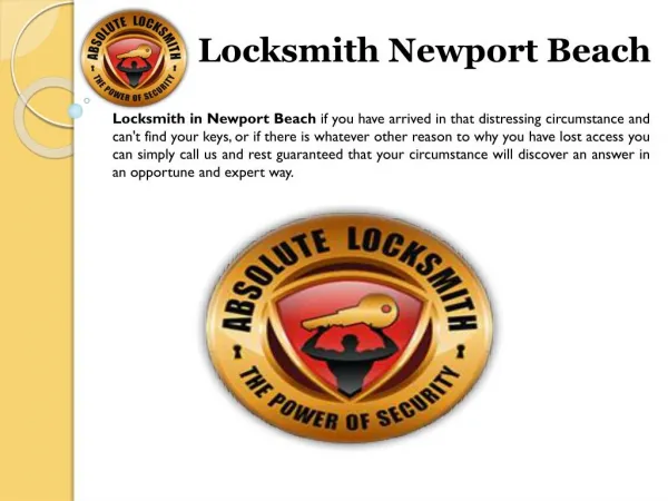 Locksmith Newport Beach ,Orange County California Locksmith