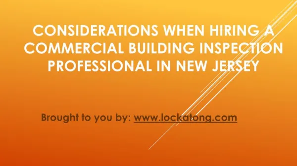 Considerations When Hiring A Commercial Building Inspection Professional In New Jersey