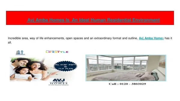 Avj Amba Homes Is An Ideal Human Residential Environment