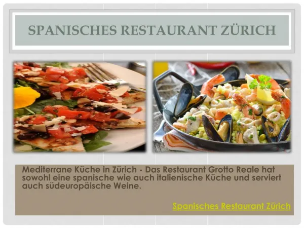 Spanisches Restaurant Zürich