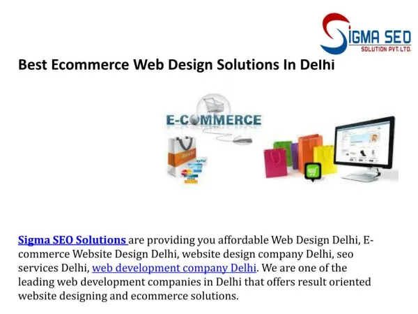 Best Ecommerce Web Design Solutions In Delhi