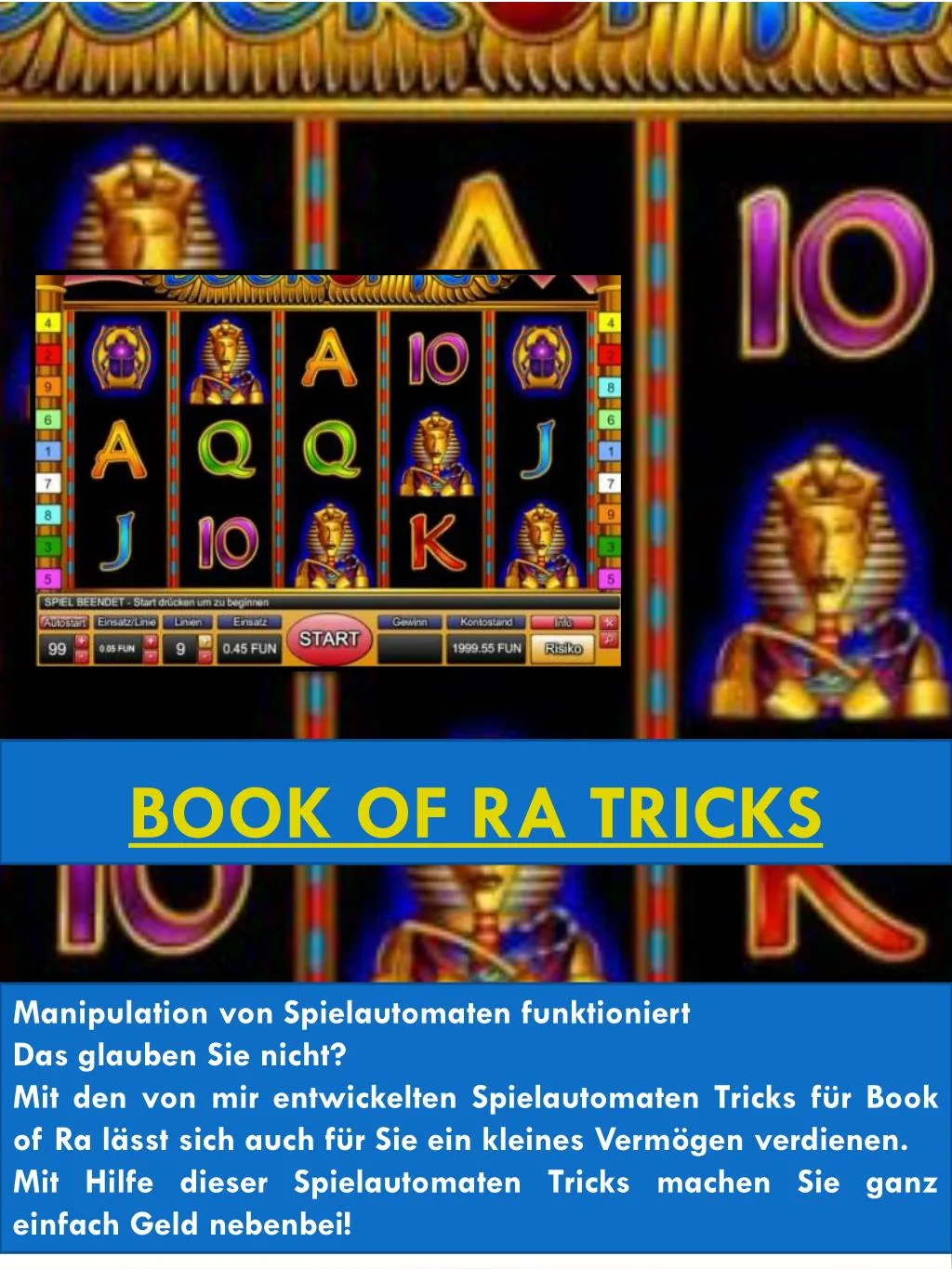 book of ra tricks