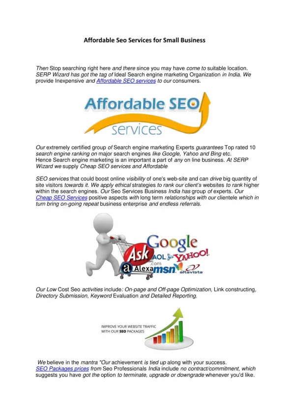 Affordable Seo Services For Small Business