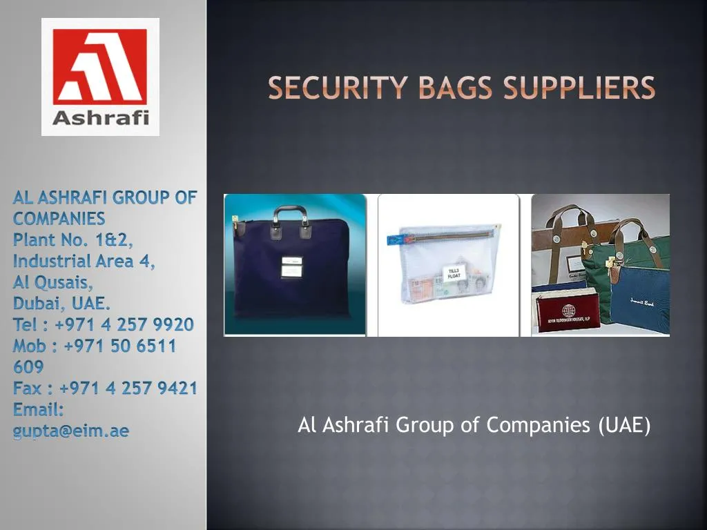 security bags suppliers