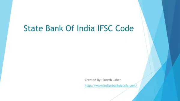 IFSC Code for State Bank Of India