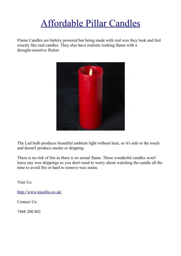 Affordable Pillar Candles