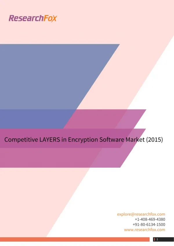 Competitive layers in encryption software market (2015) layer