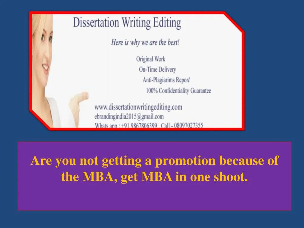 are you not getting a promotion because of the mba get mba in one shoot
