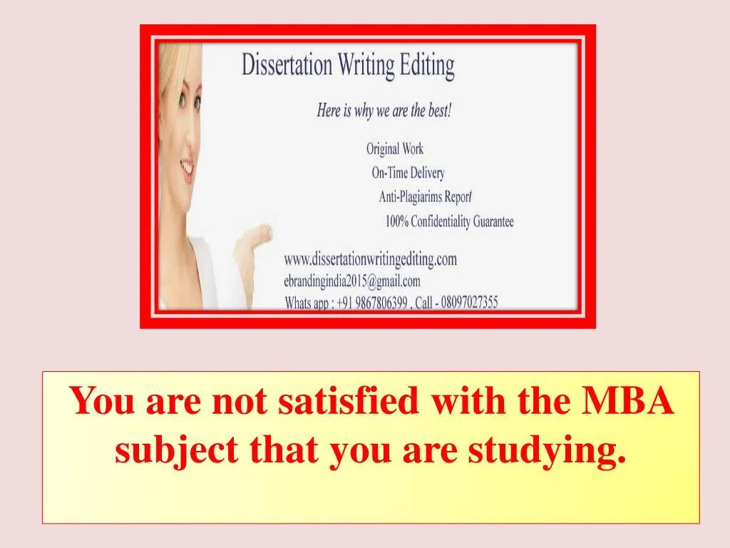 you are not satisfied with the mba subject that you are studying