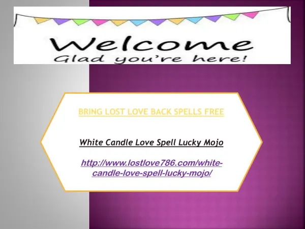 White Candle Love Spell Lucky Mojo