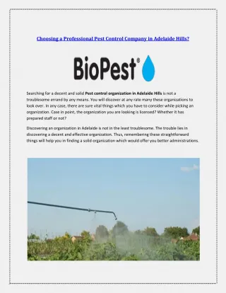 Pest Control Adelaide Hills - slide 1