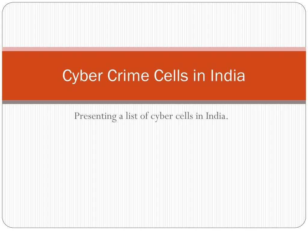 cyber crime cells in india