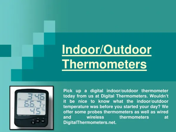 Refrigerator/Freezer Thermometers