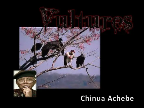 poem Vultures by Chinua Achebe