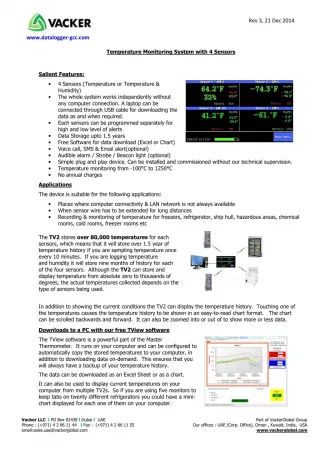 Temperature Monitoring System with 4 Sensors - slide 1