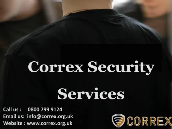 Security Services in UK - Correx Security
