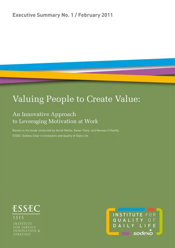Valuing People to Create Value