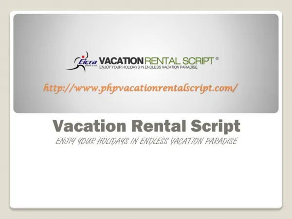 Vacation Rental Script by Eicra Soft