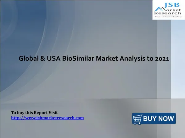 Global & USA BioSimilar Market Analysis: JSBMarketResearch
