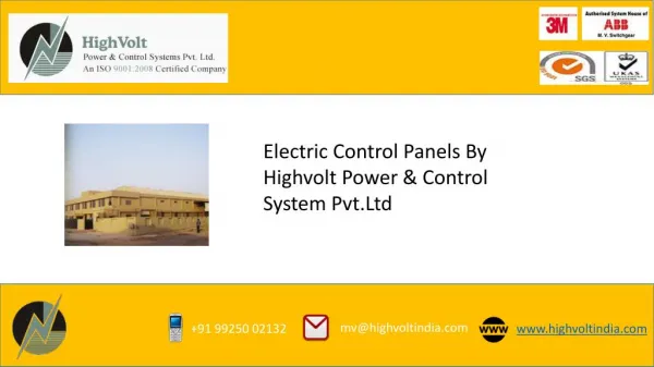 Electric Control Panels by Highvolt India