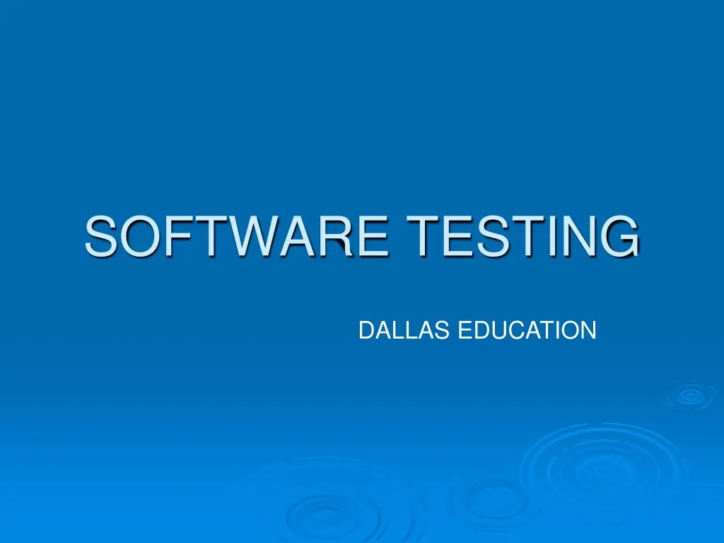 software testing