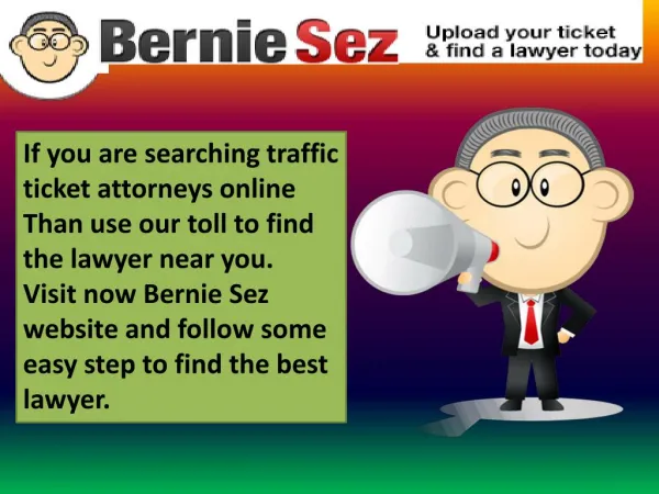 online traffic tickets-- Bernie Sez