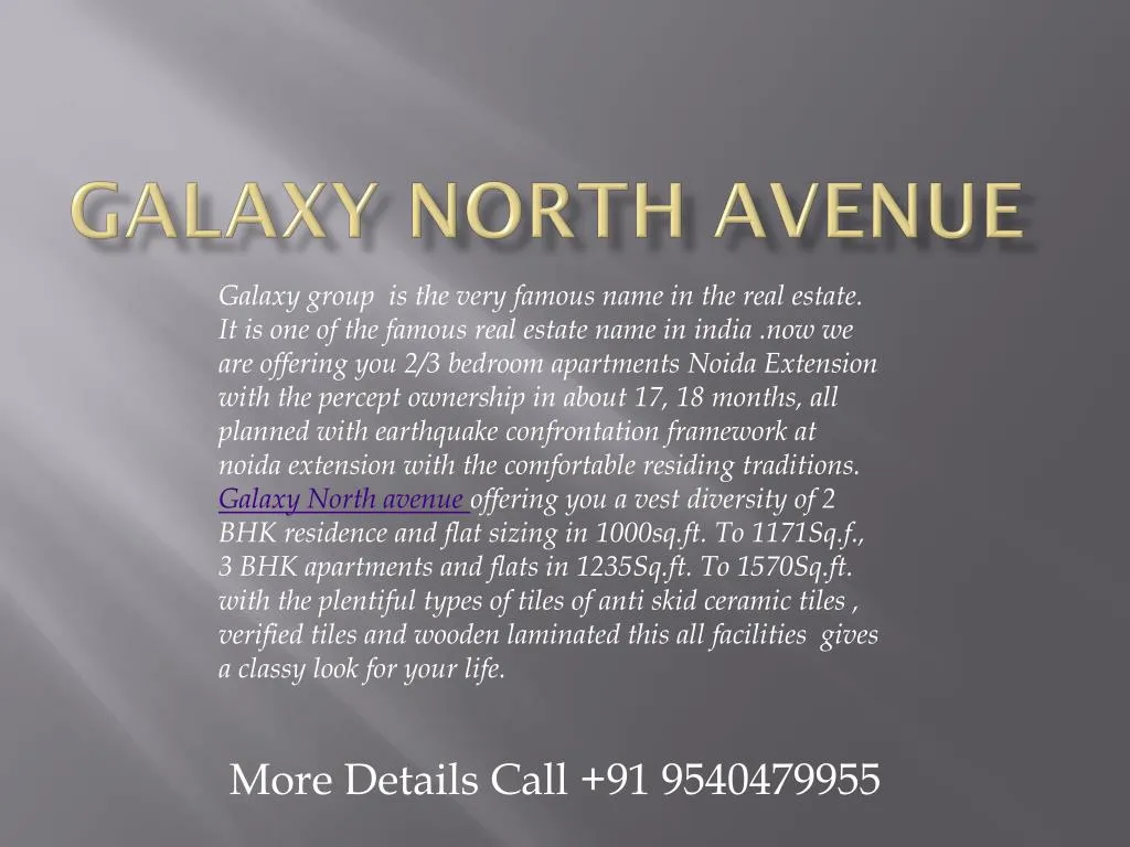 galaxy north avenue