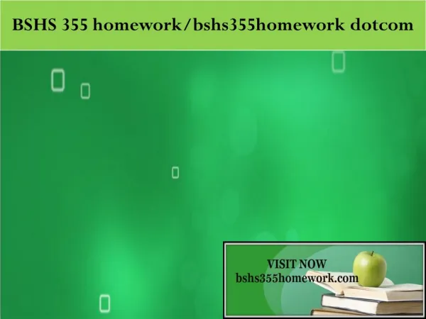 BSHS 355 homework peer educator / bshs355homework