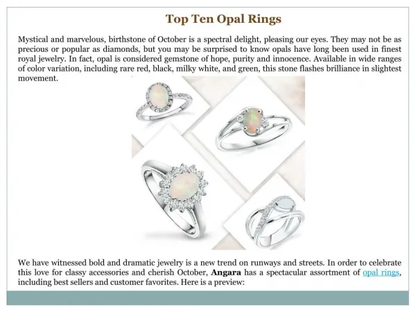 Top Ten Opal Rings