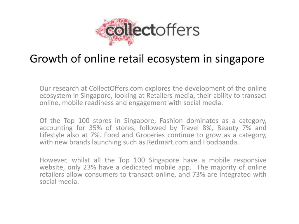 growth of online retail ecosystem in singapore