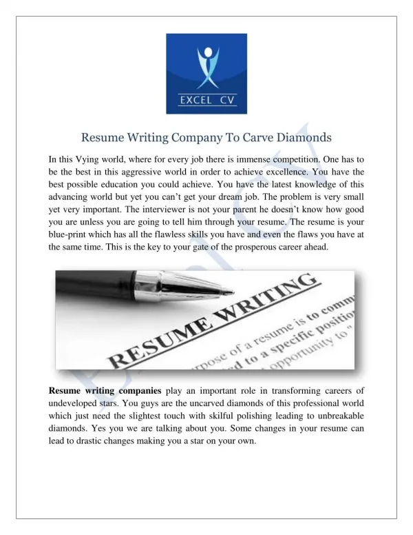 Resume Writing Company | Resume Writing Services India