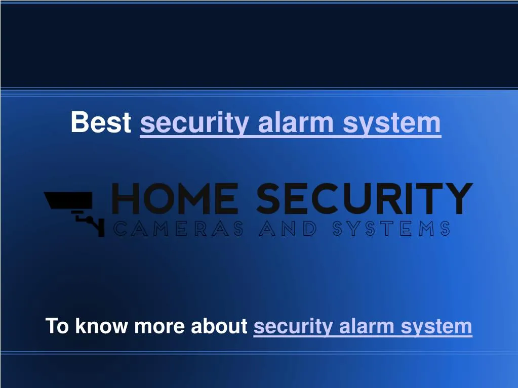 best security alarm system