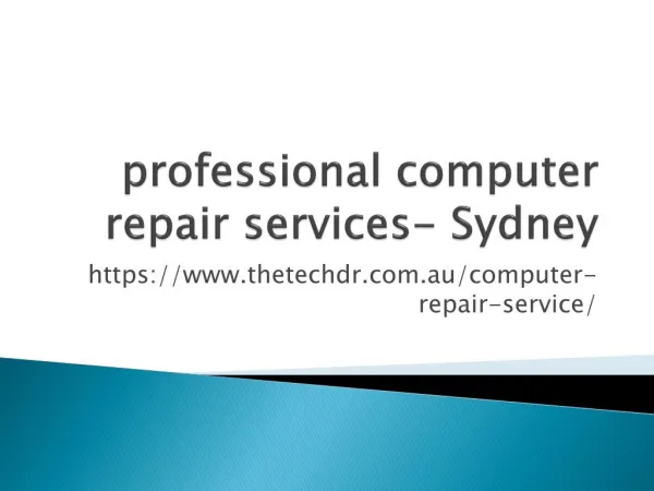 professional computer repair services- Sydney