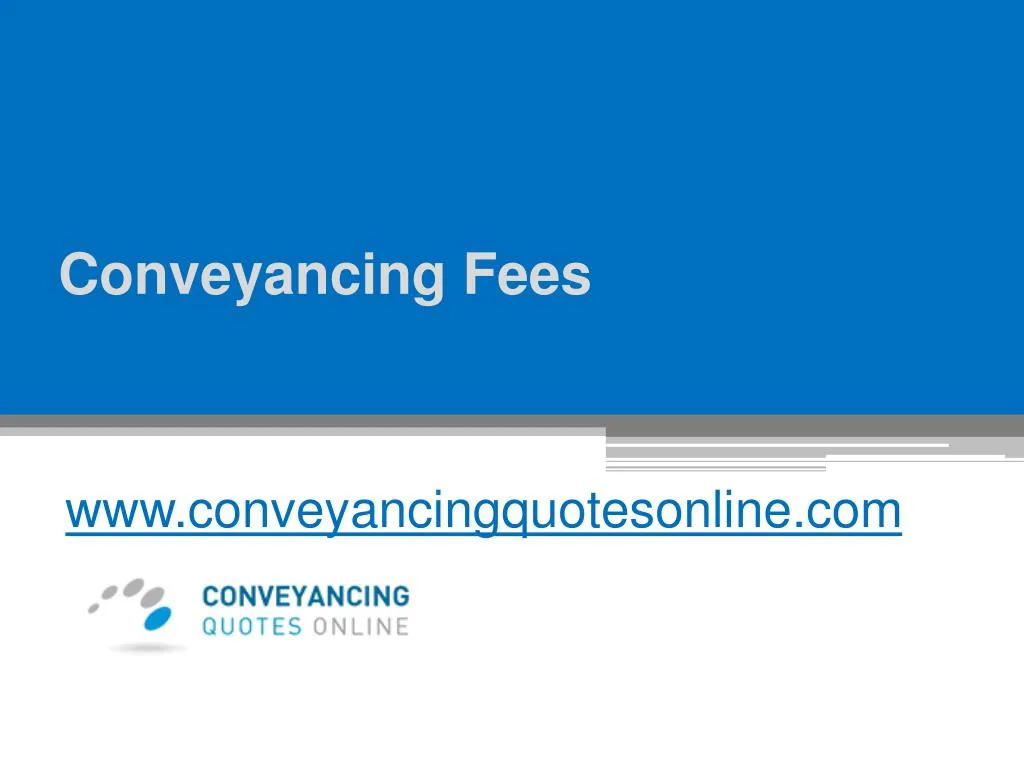 conveyancing fees