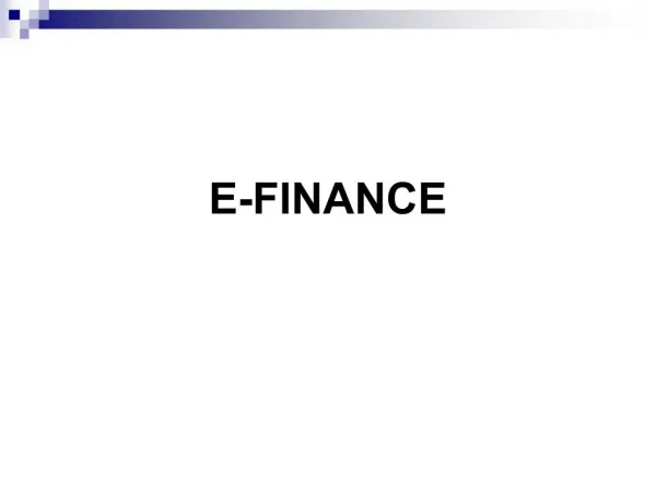 E-FINANCE