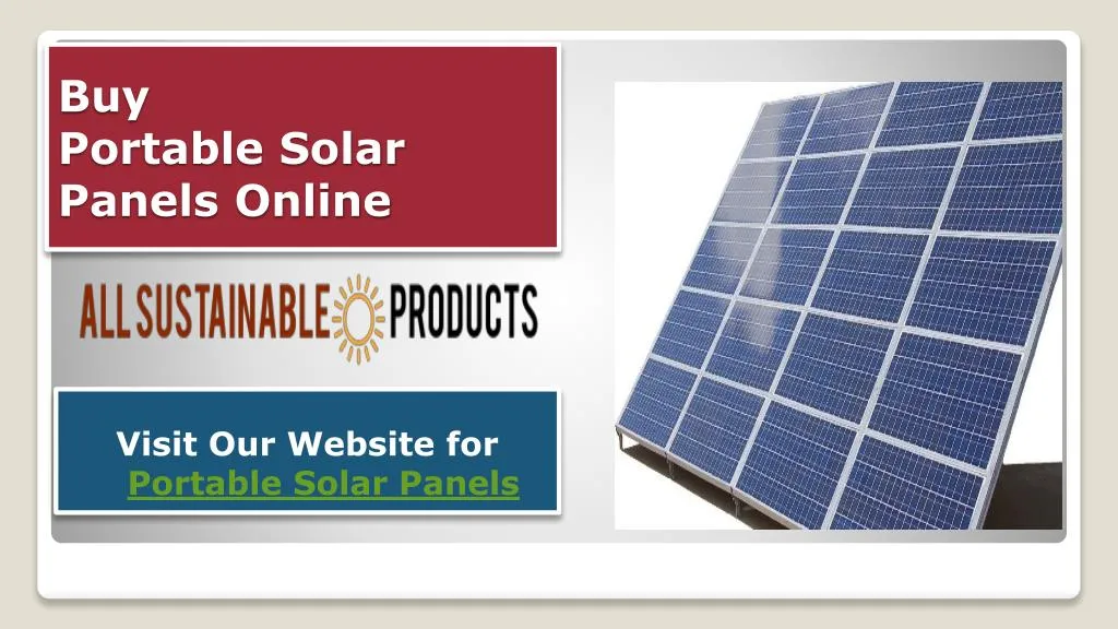 buy portable solar panels online