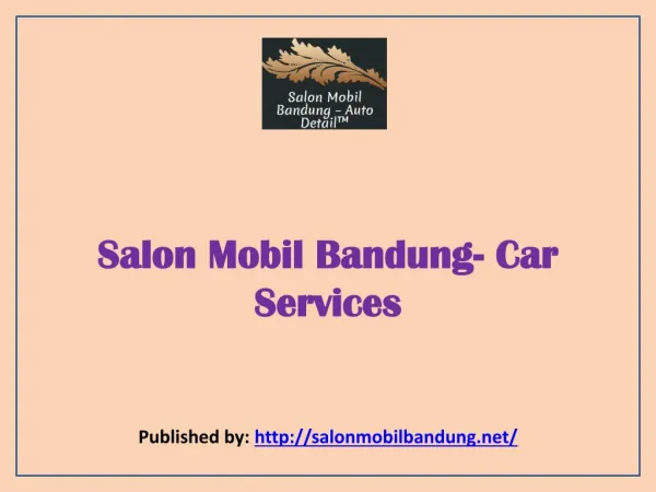 Salon Mobil Bandung- Car Services
