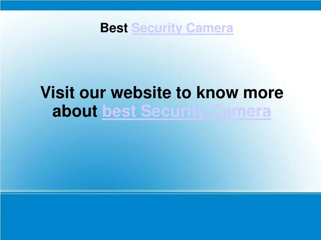 best security camera