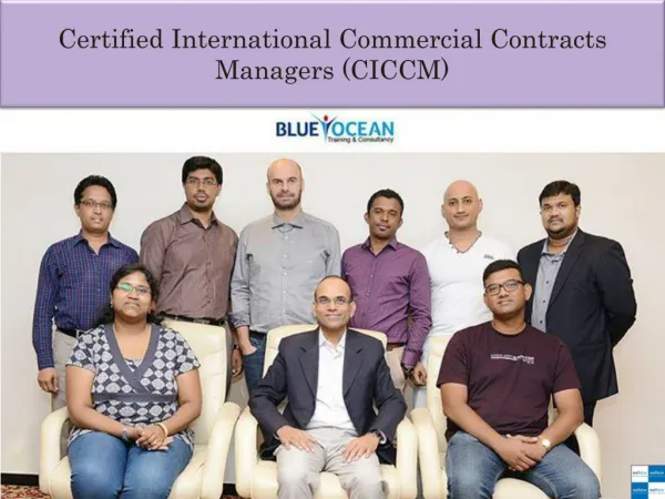 Certified International Commercial Contracts Managers (CICCM)