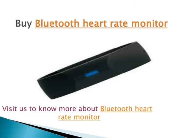 bluetooth heart rate monitor