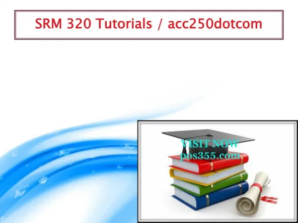 SRM 320 professional tutor / SRM 320dotcom