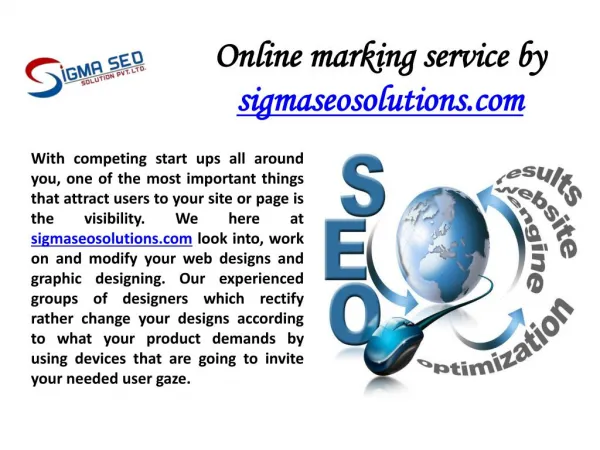 Online marking service by sigmaseosolutions.com