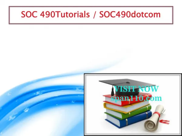 SOC 490 professional tutor / SOC 490dotcom